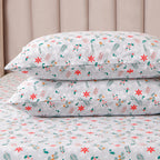Elegant Comfort Ultra Soft 4-Piece 100% Turkish Cotton Flannel Sheet Set - Holiday Christmas Flannel Sheets, Warm And Cozy Premium Quality, Deep Pocket Fitted Sheet- Full, Poinsettia
