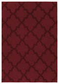 Garland Rug Quatro Chili Red 6 Ft. X 9 Ft. Cut-Loop Trellis Area Rug -Soft, Comfortable, Stylish & Budget-Friendly Rug in a Beau