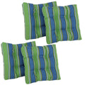 Blazing Needles Outdoor 19-inch Square Chair Cushion, 19 x 19, Haliwell Caribbean 4 Count