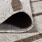 Jonathan Y Smb125A-210 Colonia Berber Stripe Indoor Outdoor Area-Rug, Contemporary, Modern, Bohemian Easy-Cleaning,Bedroom,Kitchen,Backyard,Patio,Non Shedding, Beige/Brown, 2 X 10