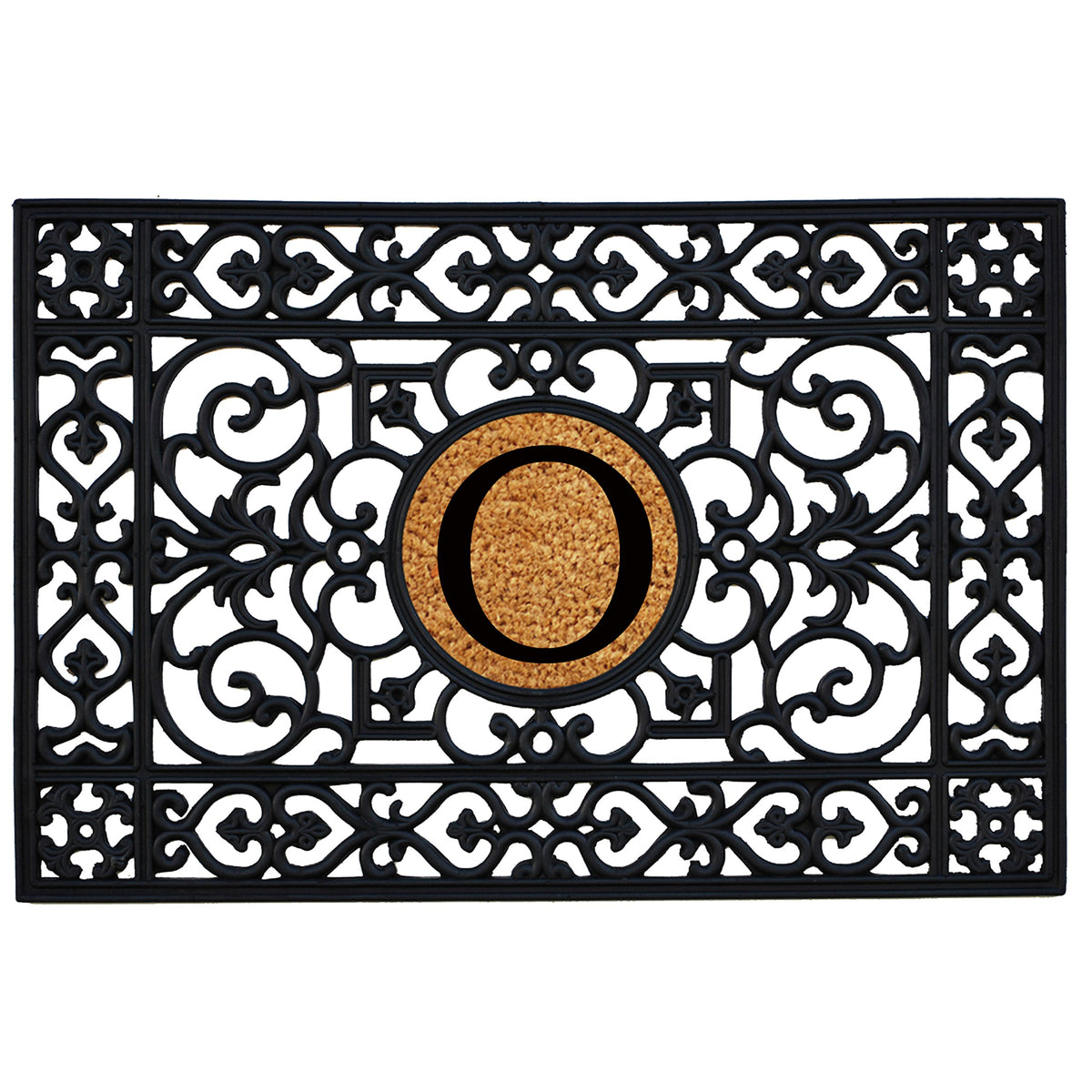Calloway Mills 160012436O Rubber Monogram Insert Doormat, 2' X 3' (Letter O)