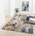 Keen Home Design Area Rugs - 6x9 Non-Shedding, Abstract Rugs for Kitchen, Living Room, Bedroom, Dining Room, Entryway - Size: 5