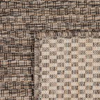 Solid Outdoor Rug For Patio Or Balcony Weatherproof In Mottled Brown, Size: 5'3' X 7'3'
