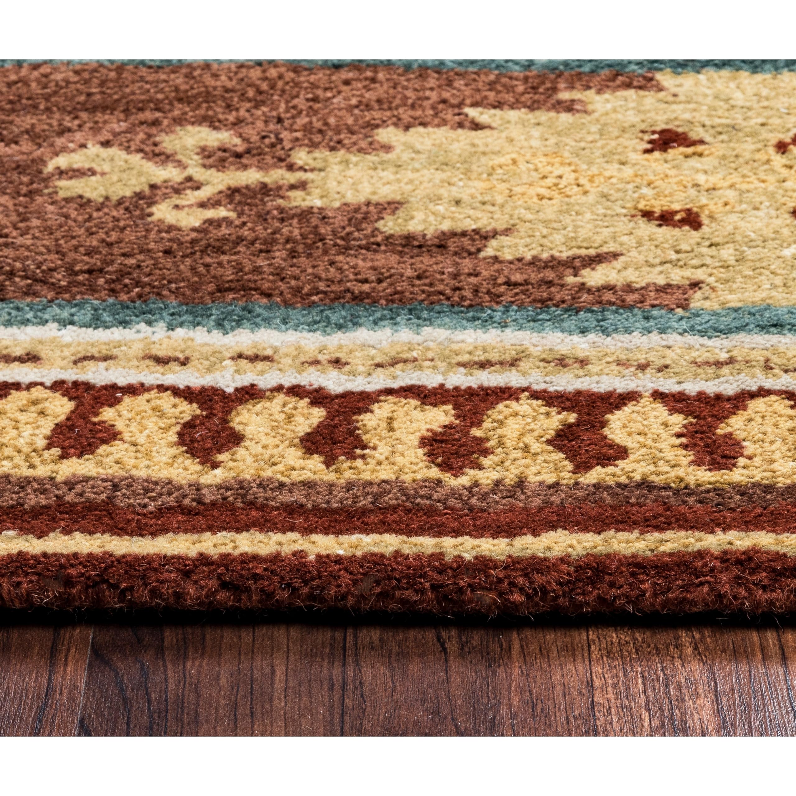 Rizzy Home Alora Decor Ryder 2'6" X 8' Tribal Multi/Brown/Blue/Gold/Khaki Hand-Tufted Rug