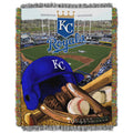 The Northwest Company Mlb Kansas City Royals Woven Tapestry Throw Blanket, 48'' X 60'', Home Field Advantage