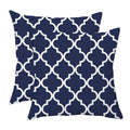 Taoson Pack Of 2 Canvas Throw Cushion Cover Pillow Covers Cases For Couch Sofa Home Decor Modern Quatrefoil Accent Geometric Wit