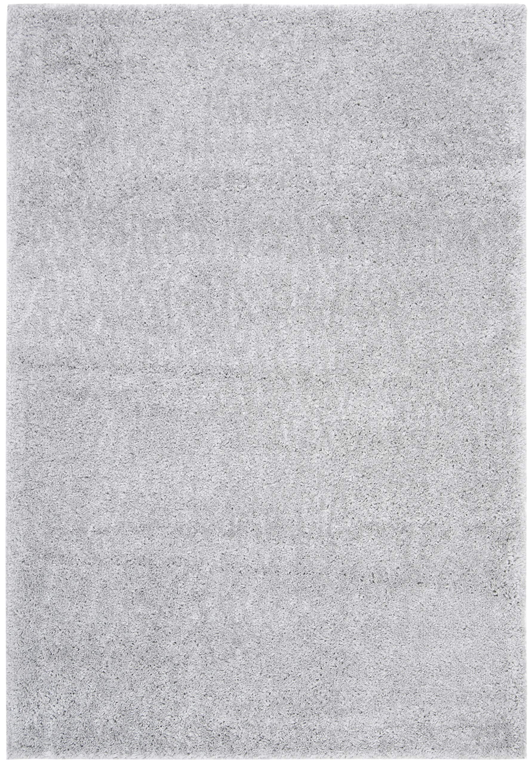 SAFAVIEH August Shag Collection Accent Rug - 2 x 3, Silver, Solid Design, Non-Shedding & Easy Care, 1.2-inch Thick Ideal for H