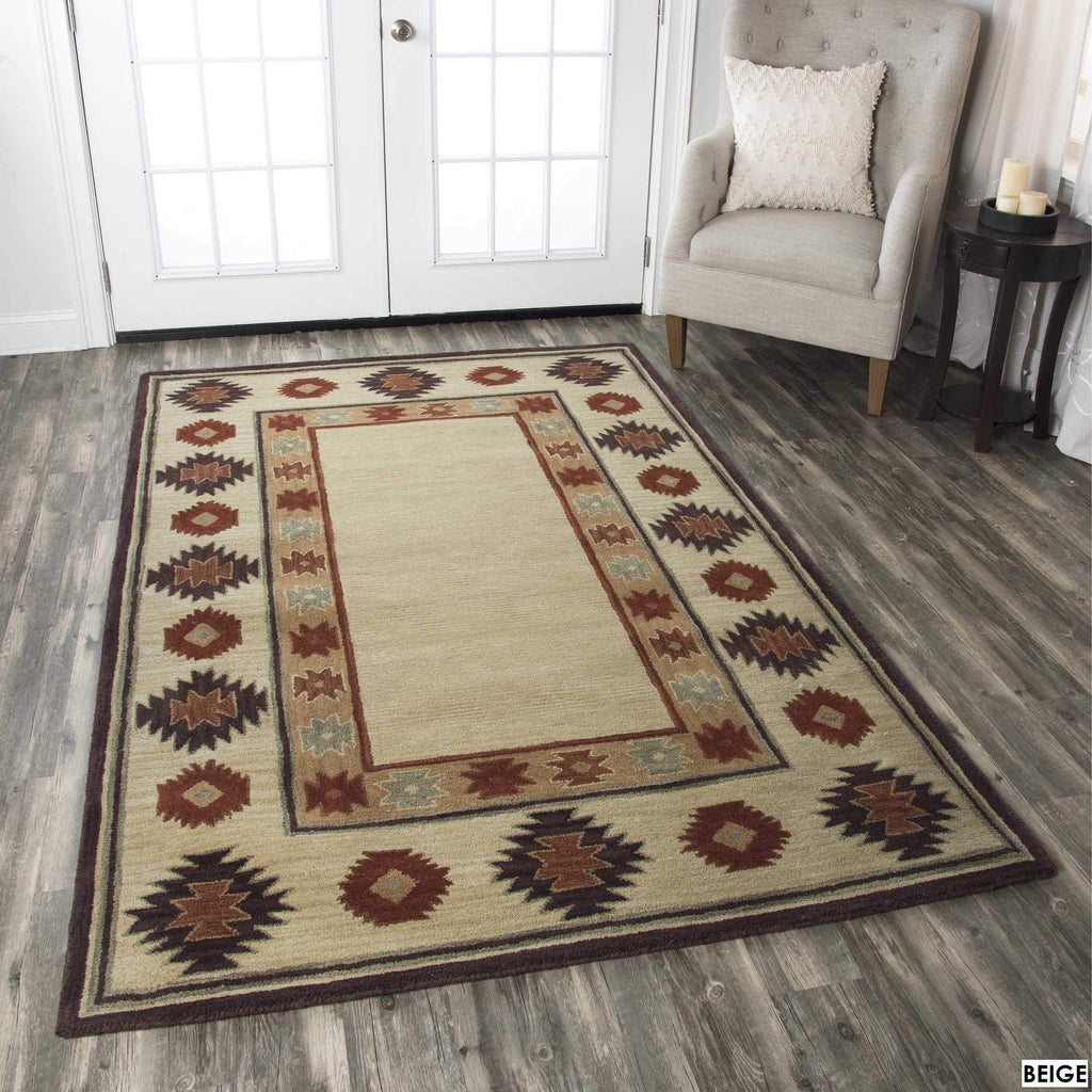 Rizzy Home Alora Decor Ryder 5' X 8' Tribal Burgundy/Tan/Rust/Navy/Sage Area Rug