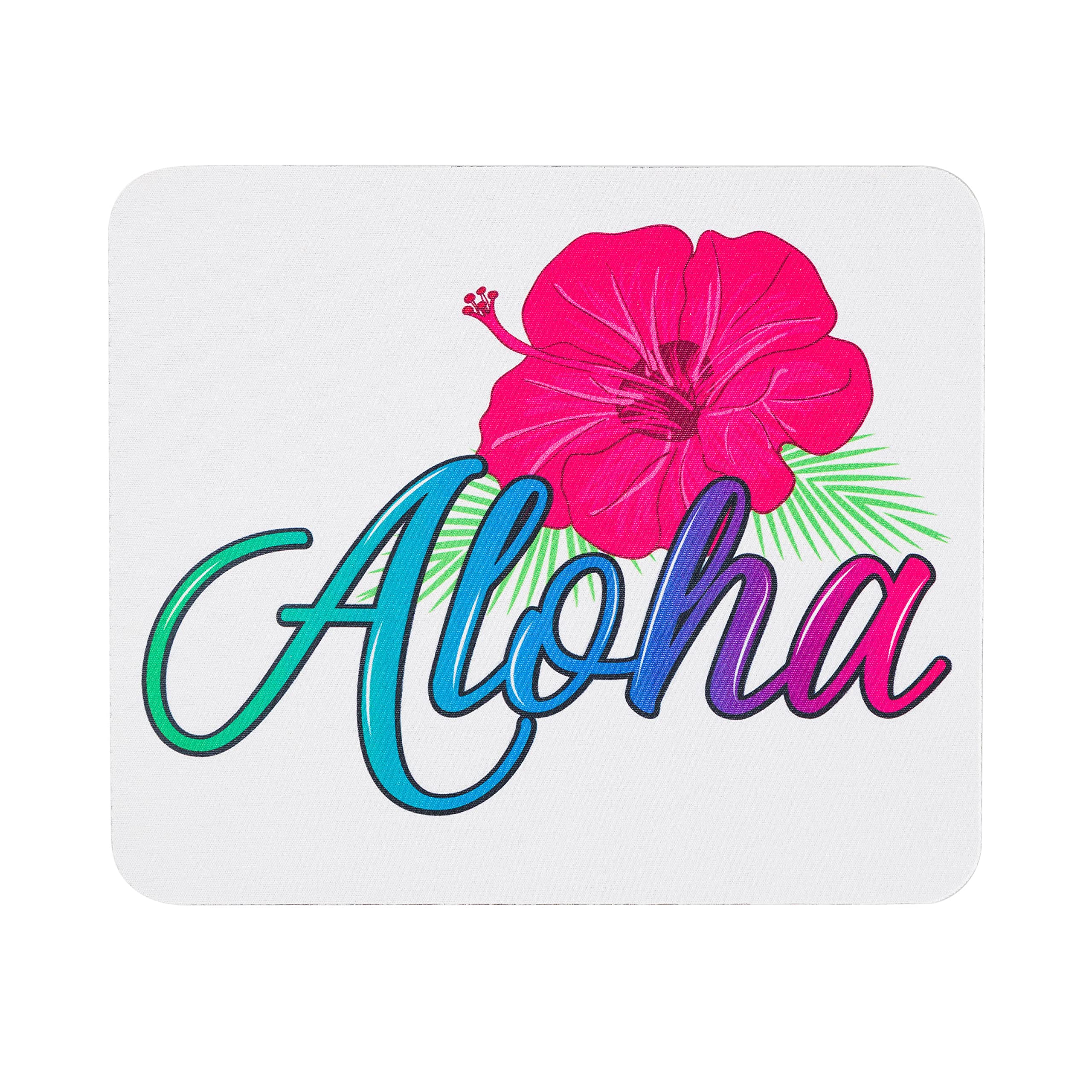 Aloha Mouse Pad Mousepad Tropical Flower Print Mouse Mat Mouse Pad Office Mousemat Rectangular Mousemat Hawaii Hawaiian Tropical