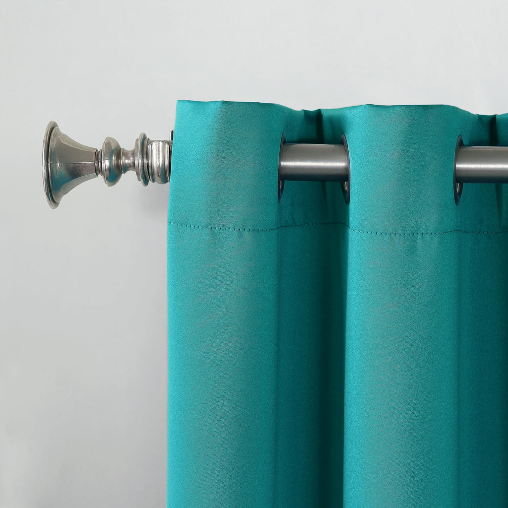 Sun Zero Barrow 2-Pack Energy Saving Grommet Curtain Panel Pair, 54'' X 54, Marine Blue