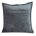 HomeRoots 50% Cotton, 50% Viscose 20' X 7' X 20' Transitional Charcoal Solid Quilted Pillow Cover with Poly Insert