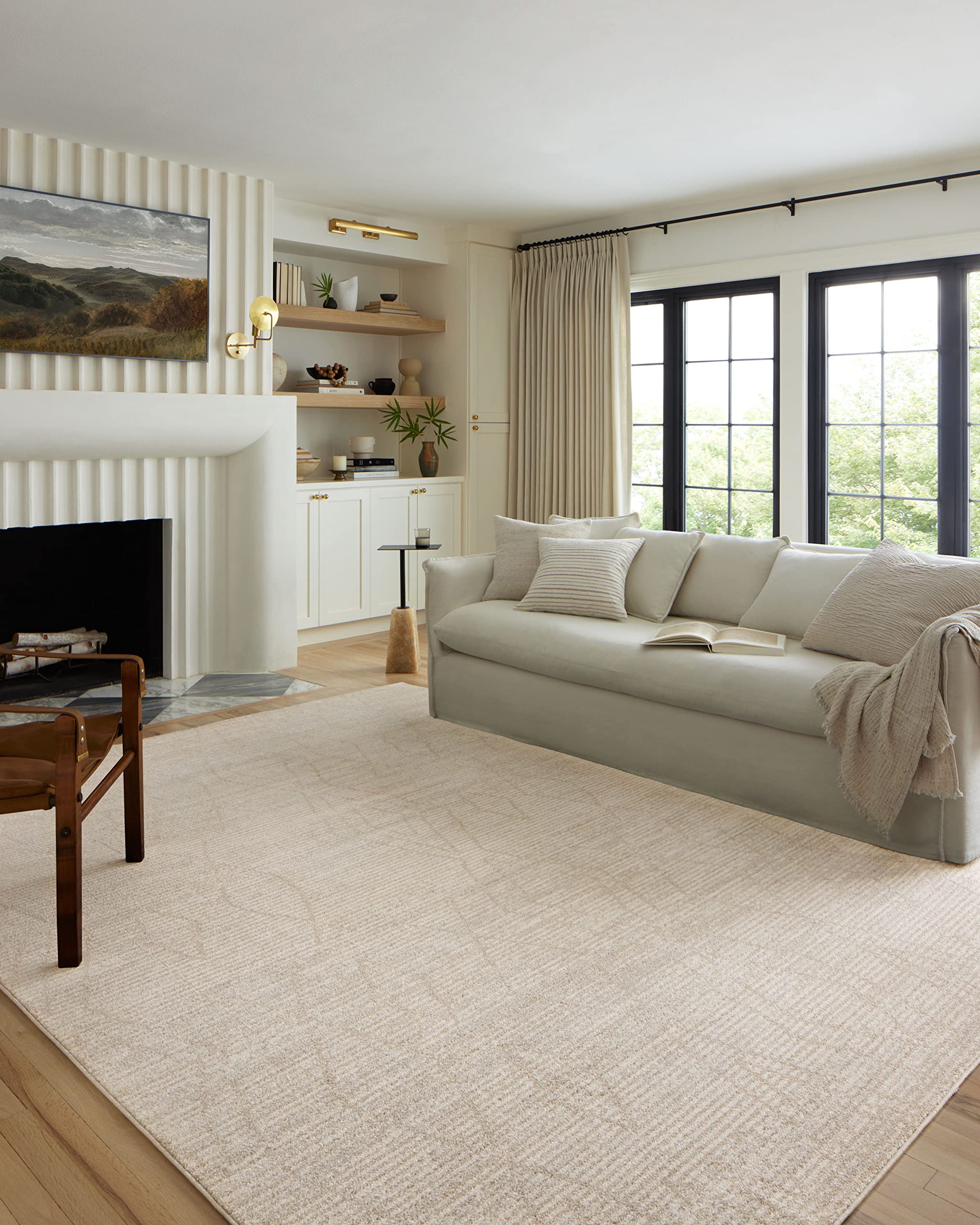 Loloi II Kamala Collection KAM-03 Natural/Mist 2-7 x 8-0 Runner Rug