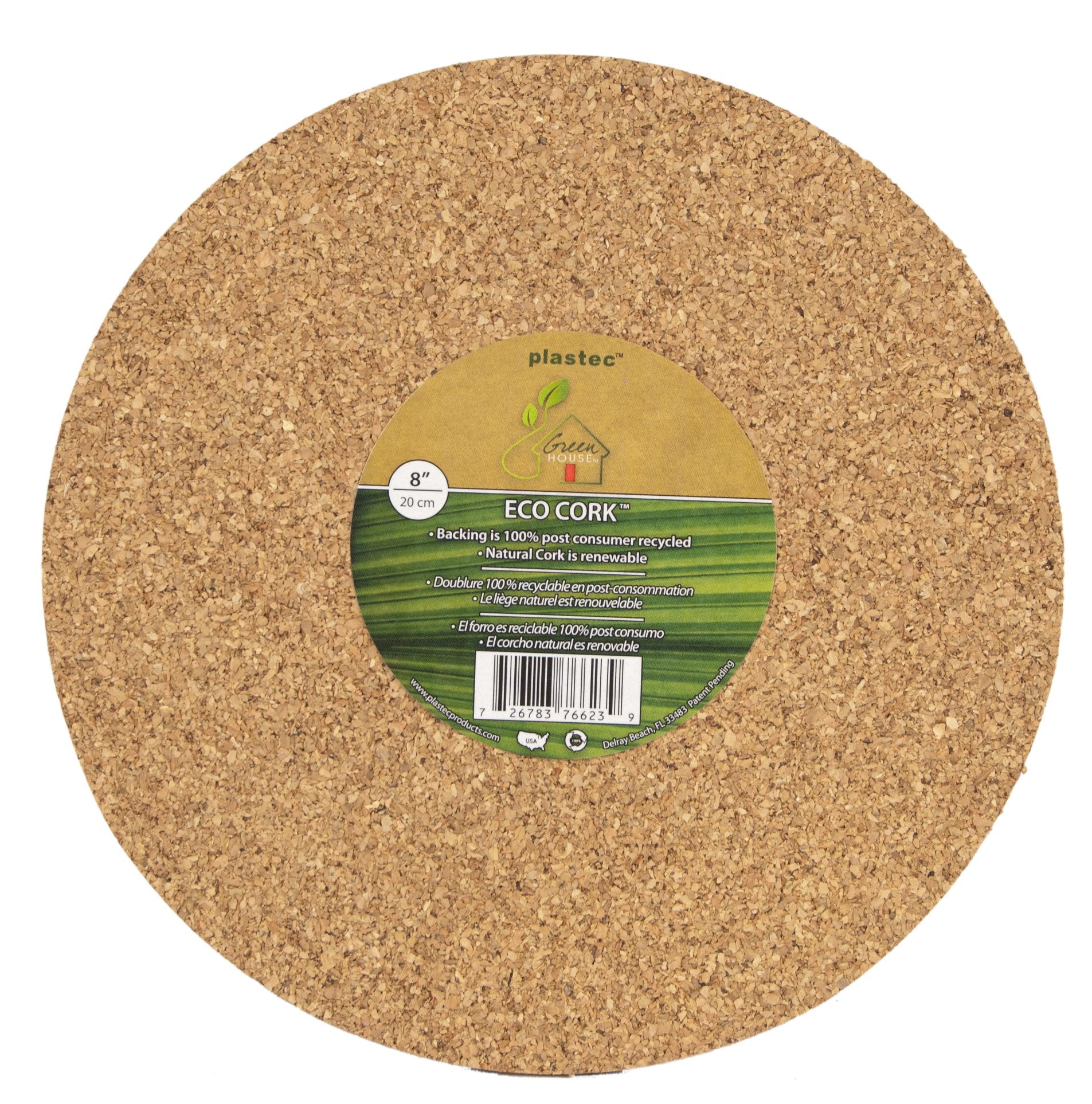 Plastec Ecr08 Eco Cork Mat, 8-Inch - 100063920