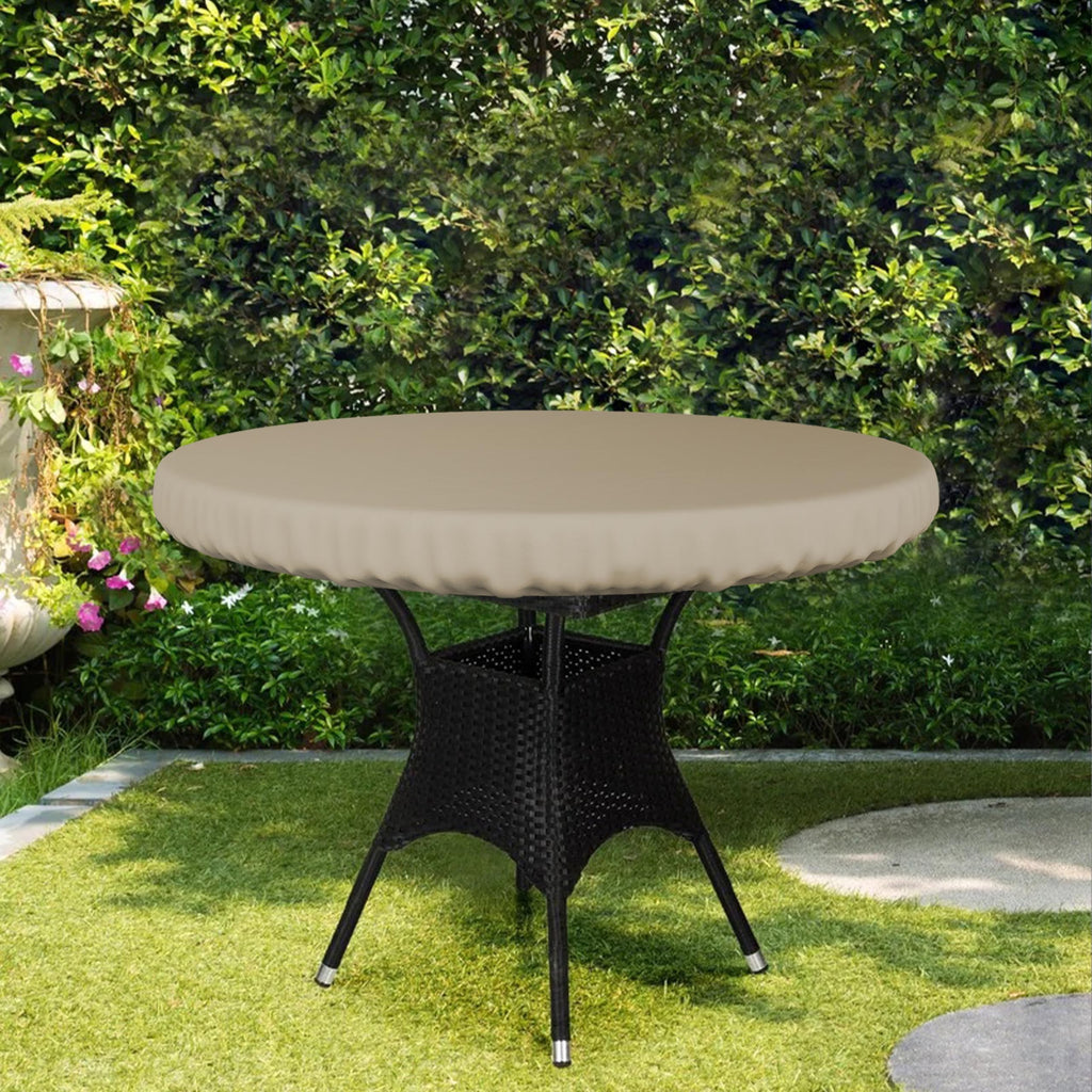 Covers & All Round Table Top Cover, 12 Oz Waterproof Uv & Weather Resistant Patio Table Cover, Outdoor Table Cover For Patio Outdoor Furniture & Coffee Table (30' Dia X 4' H Inches, Beige)