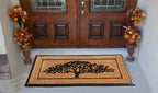 A1Hc Natural Coir & Rubber Hand Flocked Large Door Mat 30X60 Inches Thick Durable Doormats For Entrance Heavy Duty, Thin Profile