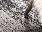 Unique Loom Del Mar Collection Area Rug - Lucille (6' 1'' Round, Dark Gray/ Ivory)