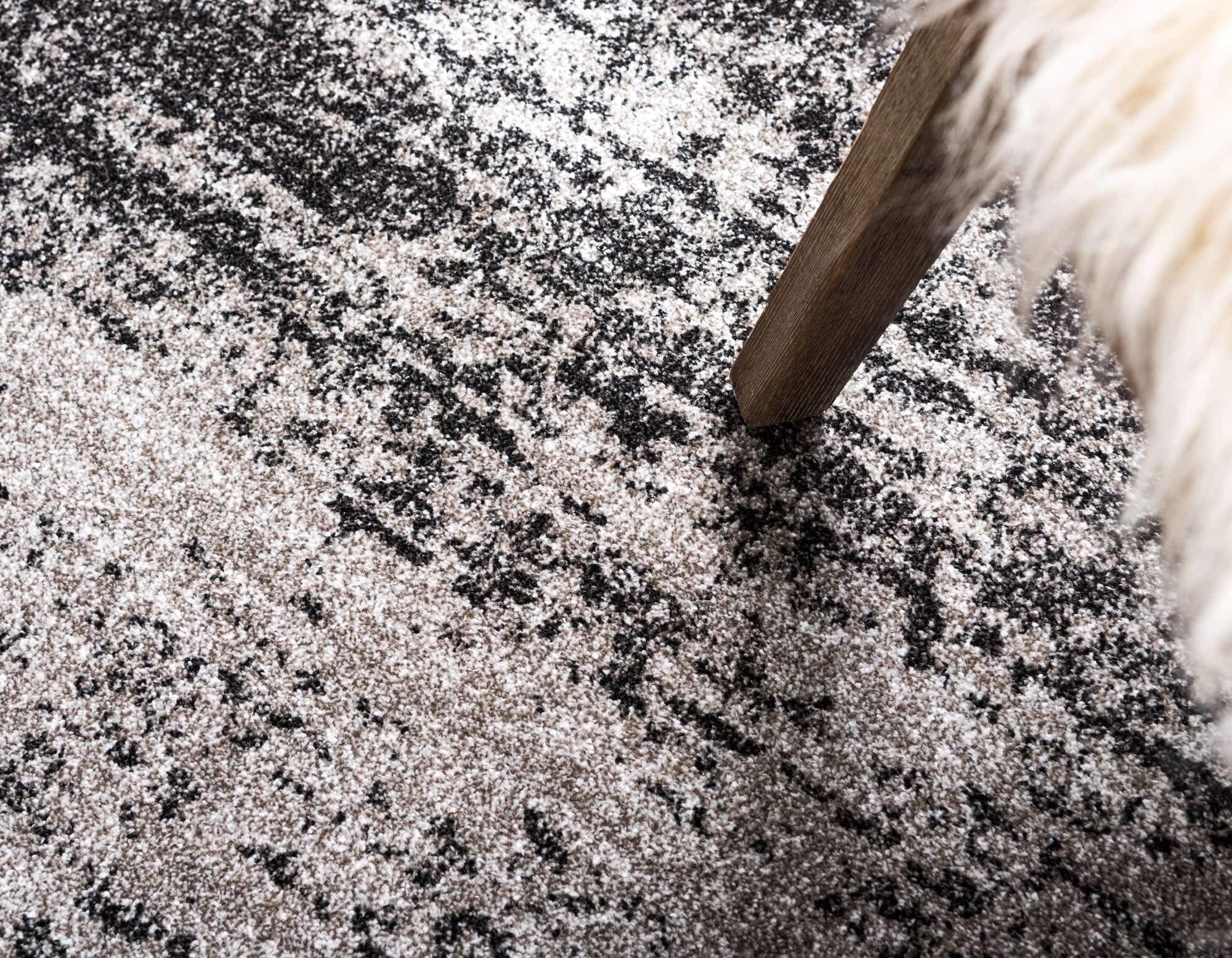 Unique Loom Del Mar Collection Area Rug - Lucille (6' 1'' Round, Dark Gray/ Ivory)