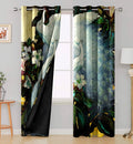 Ultimate Trends Polyester 3D Digital Nature Landscape Printed Blackout Curtains for Window, 6 feet, Pack of 2 Piece, Multi Color