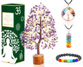 Amethyst Crystal Tree of Life - Chakra Tree of Life - Handmade Gemstone Tree - Feng Shui Tree Decor - Spiritual Gifts - Crystal 
