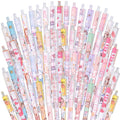 Saiweilai Online 100 Pcs Cute Pen Kawaii Gel Ink Pen 0.5 Mm Black Ink Kawaii Pens Retractable Ballpoint Pen Cute School Pens For