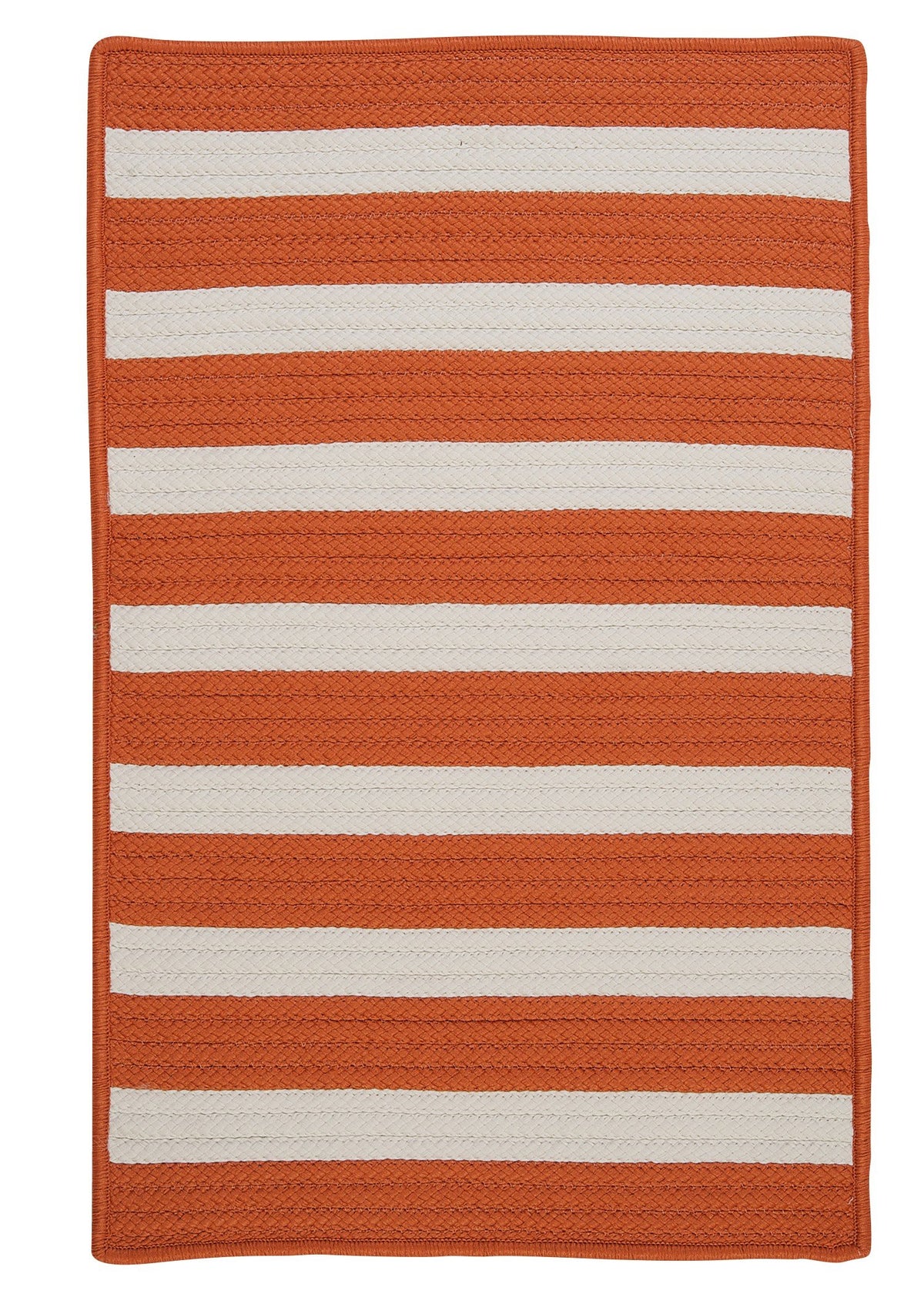 Stripe It Rug, 7 By 9-Feet, Tangerine