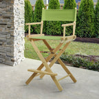 Casual Home 220-00/021-72 Director Chair 24" - Counter Height Natural Frame/Lime Green Canvas