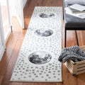 SAFAVIEH Carousel Kids Collection Runner Rug - 2 x 8, Ivory & Grey, Non-Shedding & Easy Care, Ideal for High Traffic Areas for