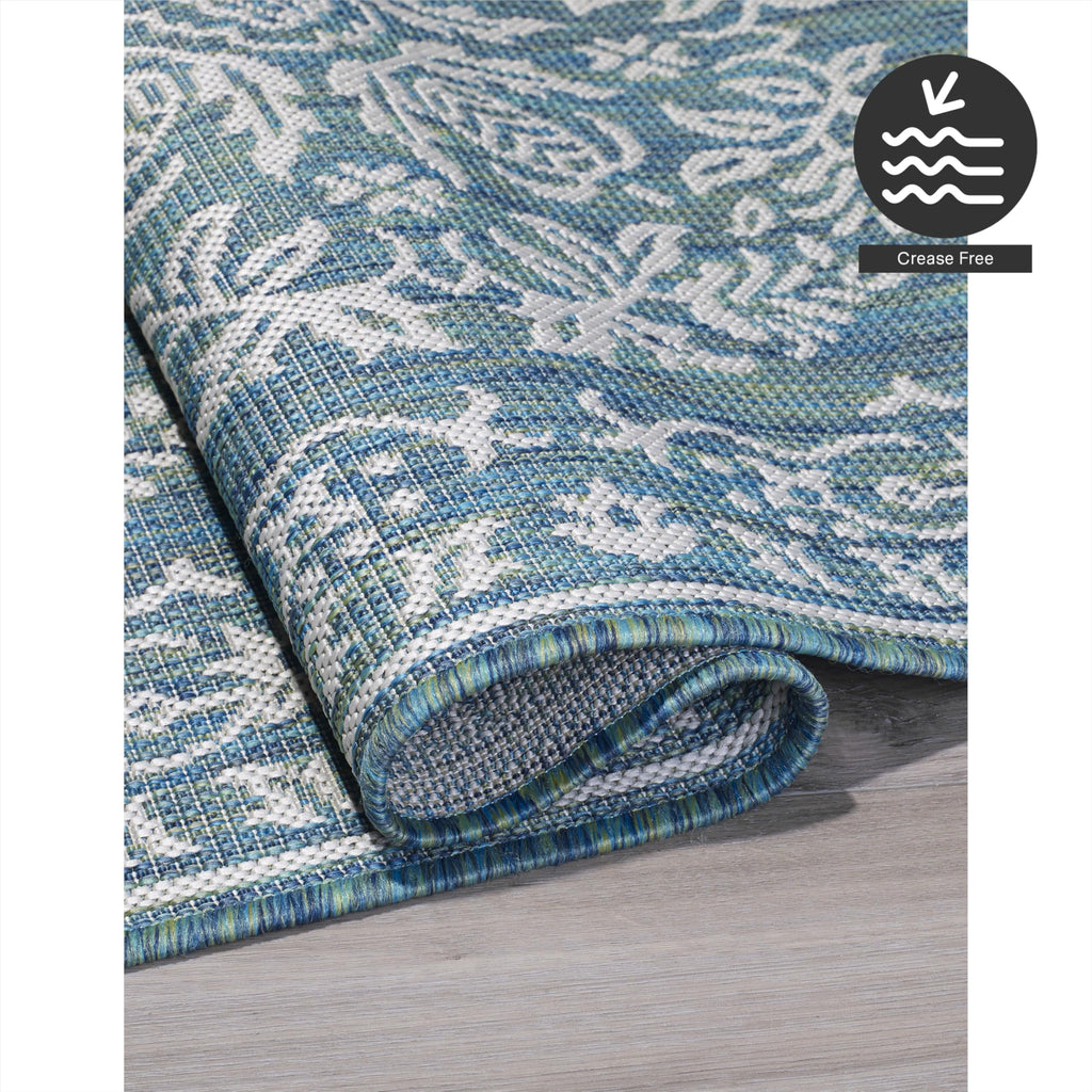 Fh Home Flat Woven Outdoor Rug - Waterproof, Easy To Clean, Stain Resistant - Premium Polypropylene Yarn Farmhouse - Patio,Deck,