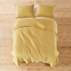 Levtex Home - Cross Stitch Ochre Quilt Set - 100% Cotton - King/Cal King Quilt (106X92In.) + 2 King Shams (36X20In.) - Reversibl