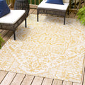 Jonathan Y Smb105H-3 Estrella Bohemian Medallion Textured Weave Indoor Outdoor Area-Rug, Coastal Traditional Easy-Cleaning,Bedro