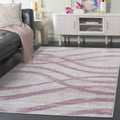 SAFAVIEH Adirondack Collection Area Rug - 51 x 76, Cream & Purple, Modern Wave Distressed Design, Non-Shedding & Easy Care, Id