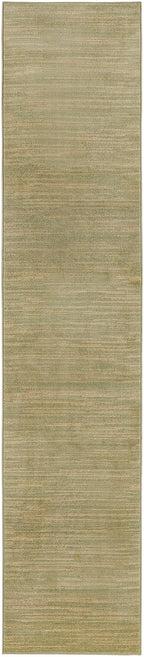 Nourison Essentials Indoor/Outdoor Green Gold 2' X 6' Area Rug, Easy Cleaning, Non Shedding, Bed Room, Living Room, Dining Room, Backyard, Deck, Patio (2X6)