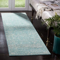 SAFAVIEH Evoke Collection 22 x 11 Light Blue/Ivory EVK270D Shabby Chic Distressed Non-Shedding Living Room Bedroom Runner Rug