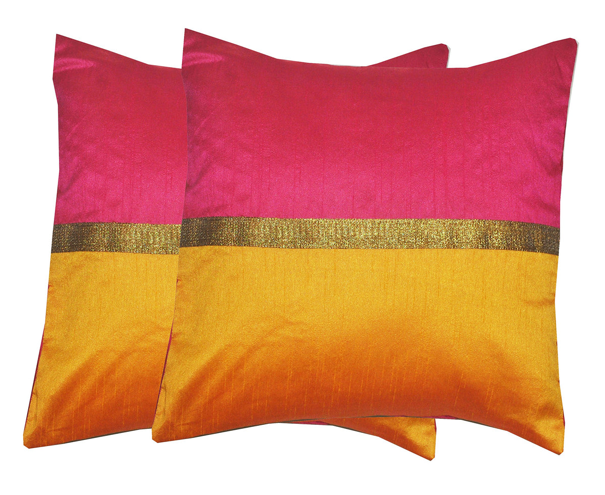 Durable Dupian Silk Plain Colour Decorative Square Throw Pillow Cover Cushion Case Sofa Chair Seat Pillowcase 16 X 16 Inches Set