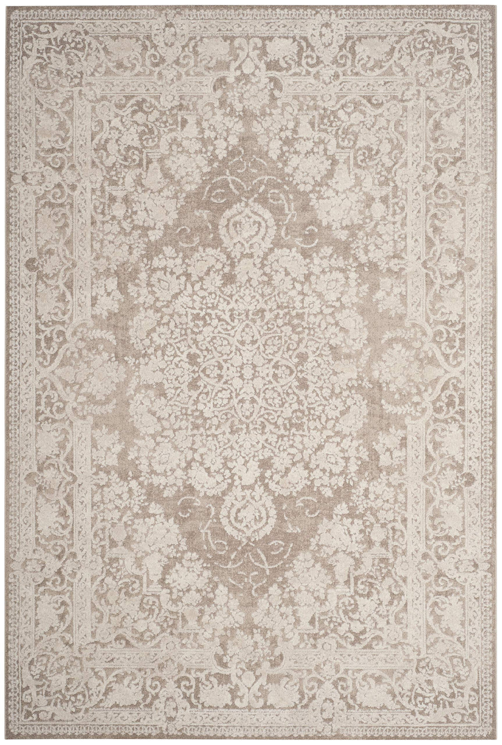 SAFAVIEH Reflection Collection Area Rug - 5'1'' x 7'6'', Beige & Cream, Vintage Distressed Design, Non-Shedding & Easy Care, Ide