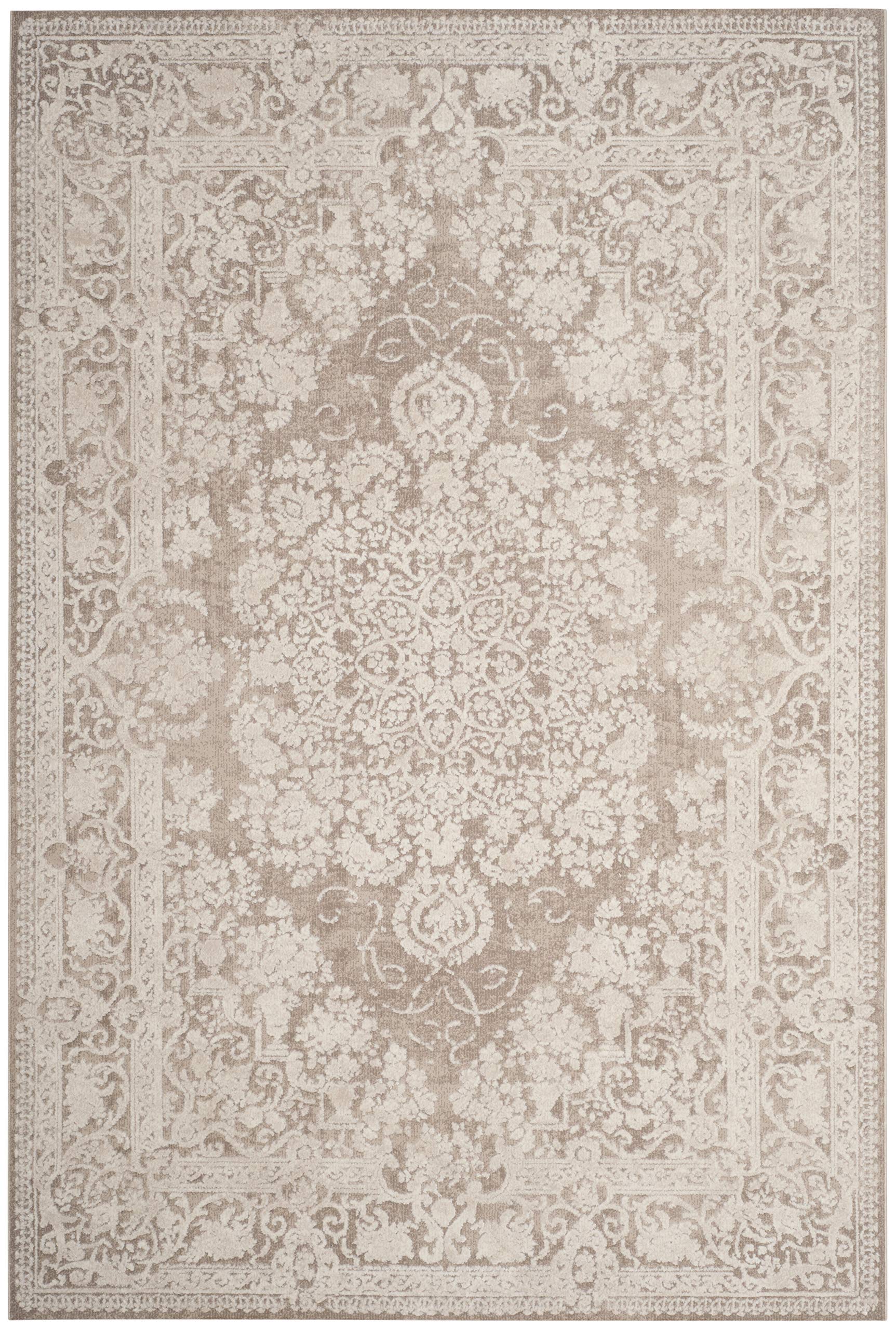 SAFAVIEH Reflection Collection Area Rug - 5'1'' x 7'6'', Beige & Cream, Vintage Distressed Design, Non-Shedding & Easy Care, Ide