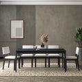 Ntc Mingle 71 Inch Modern Design, Rectangular Dinner Table For Dining Room, Living Room Furniture, Effortless Assembly, Burnt Bl