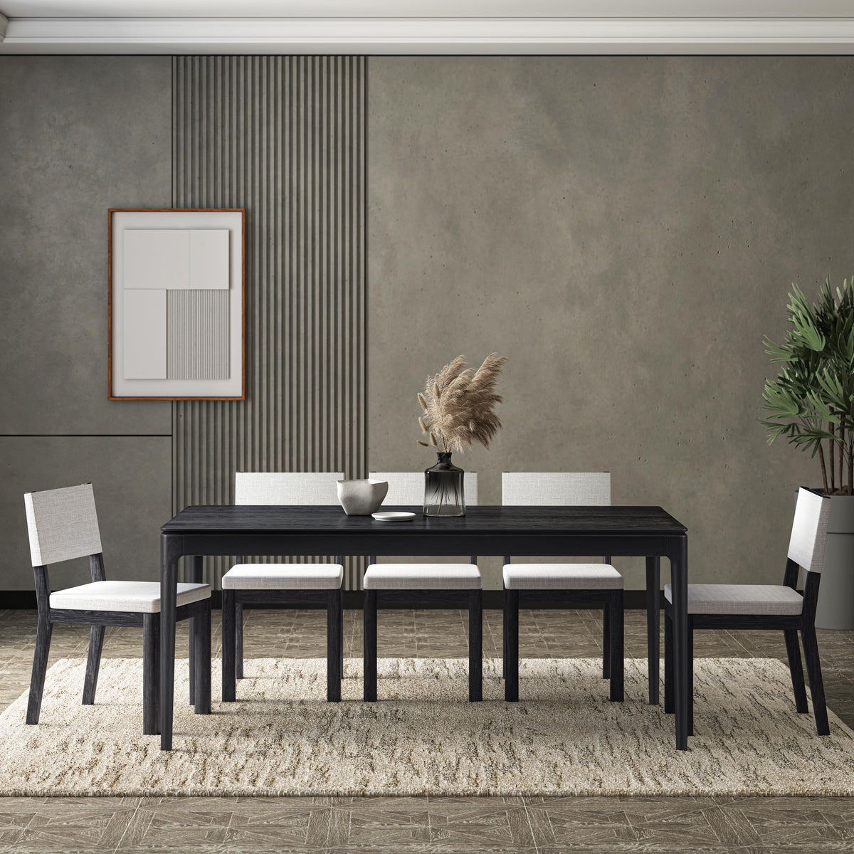 Ntc Mingle 71 Inch Modern Design, Rectangular Dinner Table For Dining Room, Living Room Furniture, Effortless Assembly, Burnt Bl