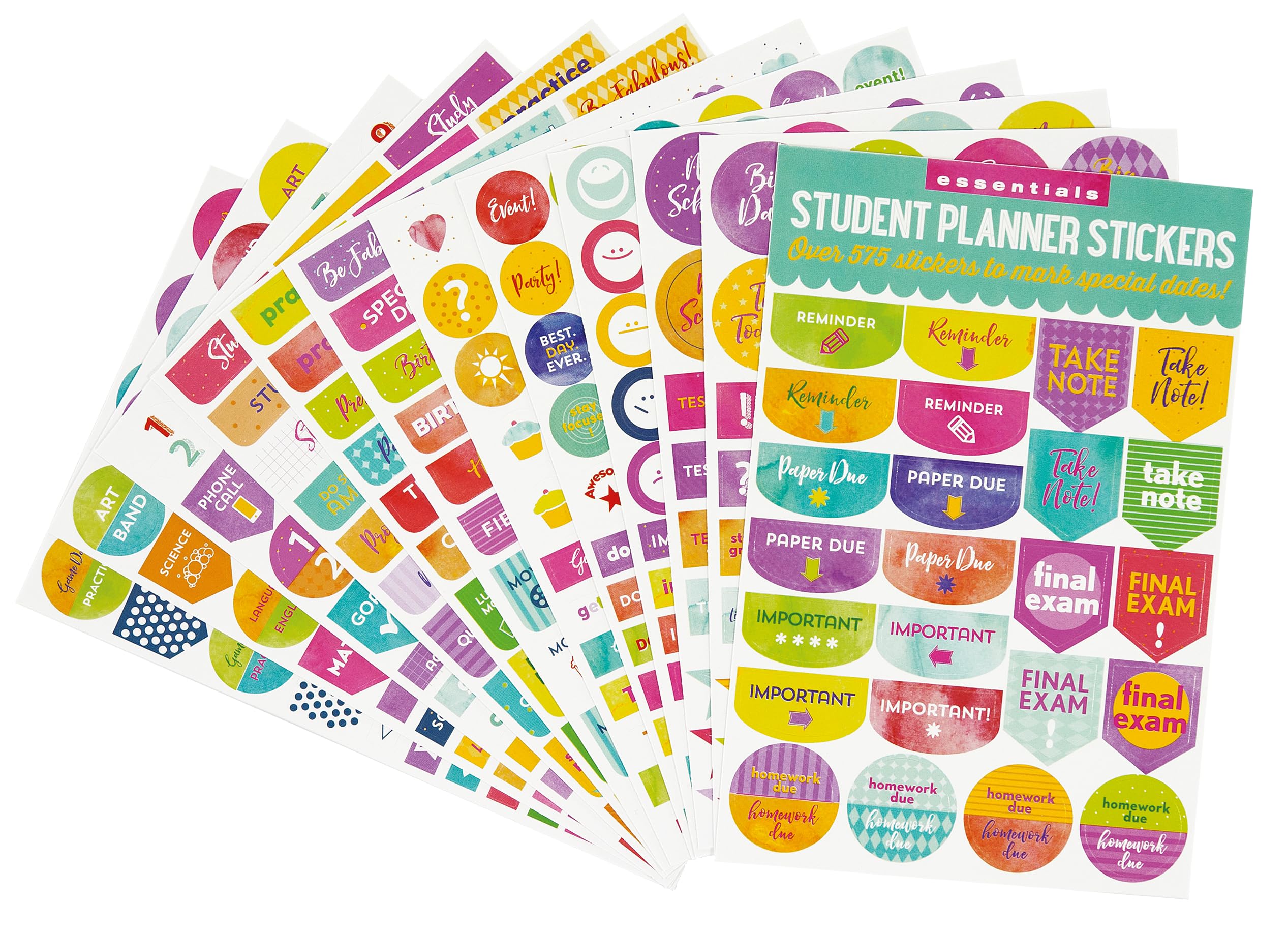 Student Planner Stickers (Set Of 575 Stickers)