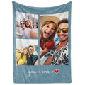 Ships Next Day, Custom Photo Blanket For Loved One Or Significant Other - Printed In Usa - Personalized I Love You Throw For Par