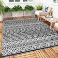 Montvoo-Outdoor Rug Carpet Waterproof 9X12 Ft Reversible Patio Rv Camping Rug-Plastic Straw Outside Indoor Outdoor Area Rug For