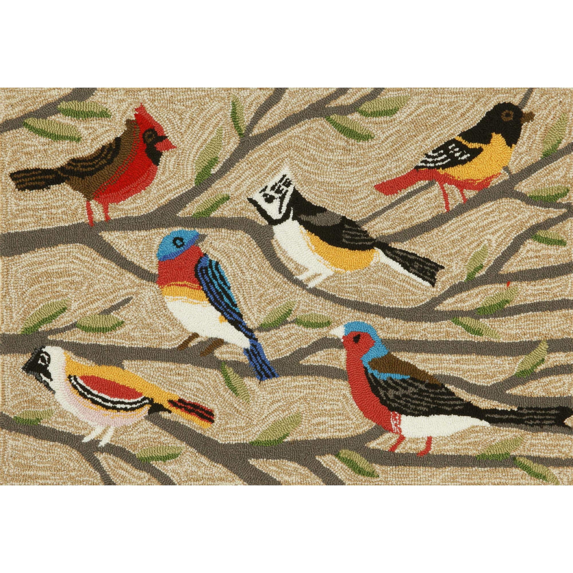 Liora Manne Frontporch Indoor/Outdoor Rug, 3 Ft 6 In X 5 Ft 6 In, Birds Multi