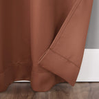 Sun Zero Easton Energy Saving Blackout Grommet Curtain Panel, 40' X 95', Terracotta Orange