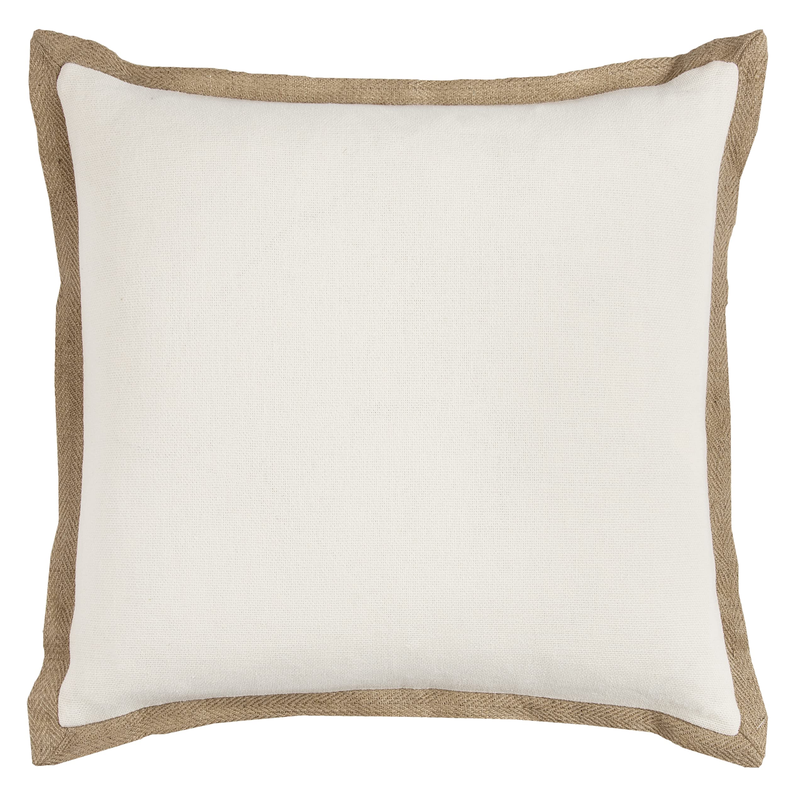Rizzy Home | T10513 | 22&quot;x22&quot; Neutral/Brown/ Decorative Pillow | Down Fill