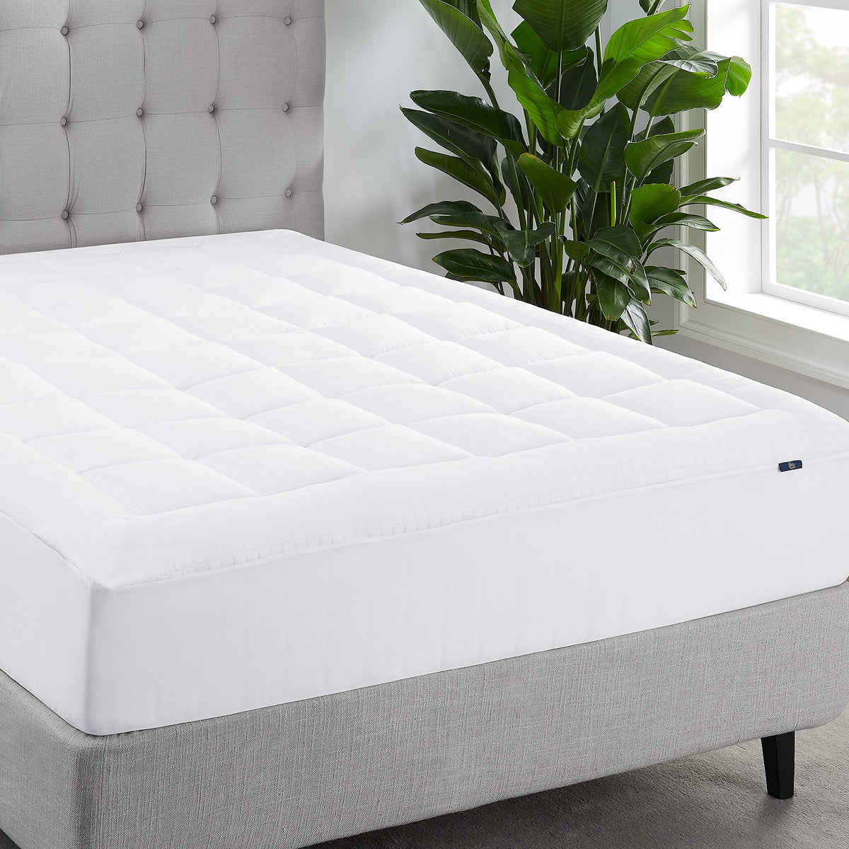 Serta Comfortsure Full Mattress Cover, Fitted Pillow Top Mattress Pad, Super Soft And Breathable Quilted Cotton Protector With 1