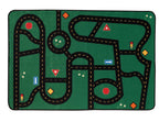 Carpets for Kids KID$Value 48.22 Go-Go Driving Play Rug 4ft x 6ft Rectangle Green