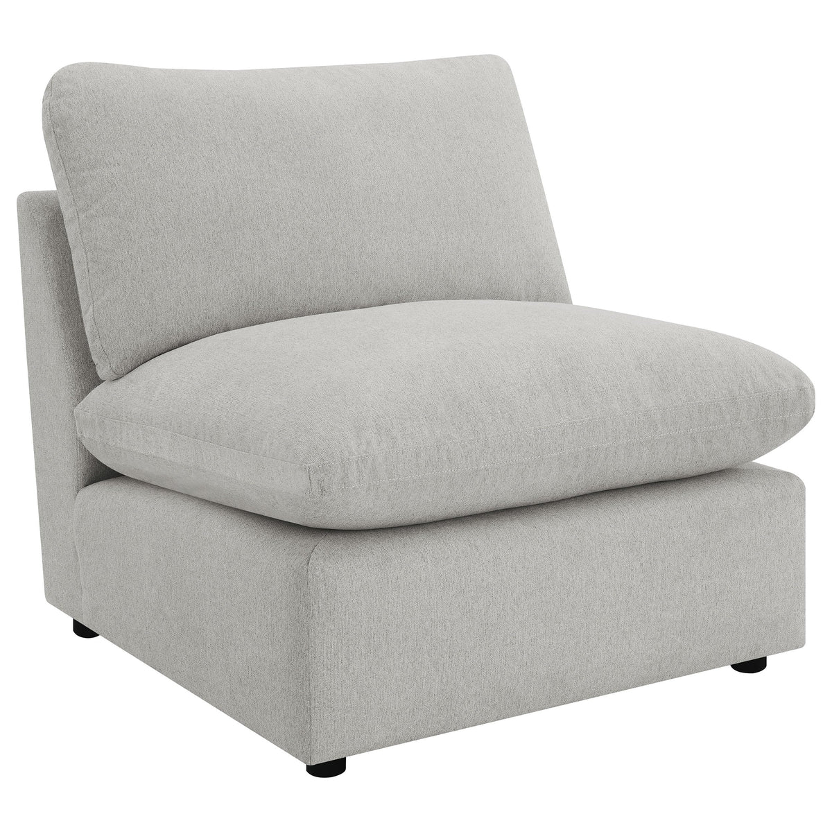 Coaster Home Furnishings Collins Upholstered Armless Chair Grey