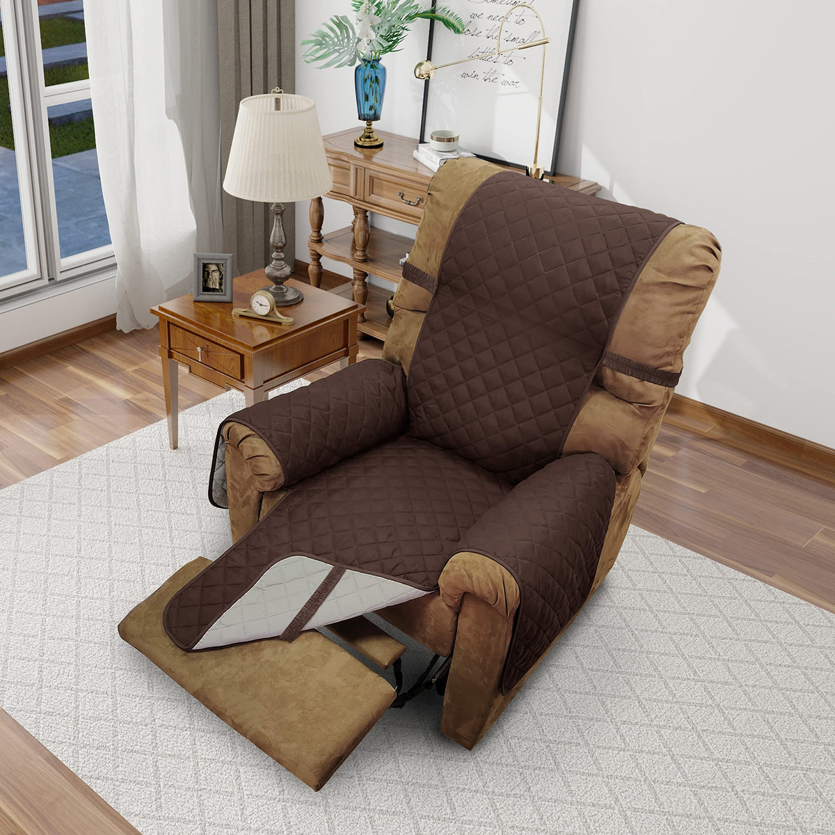 Luxshare Home Recliner Chair Covers Reversible Sofa Cover Couch Cover For Pets Lazy Boy Furniture Protector(28'Recliner Large,C