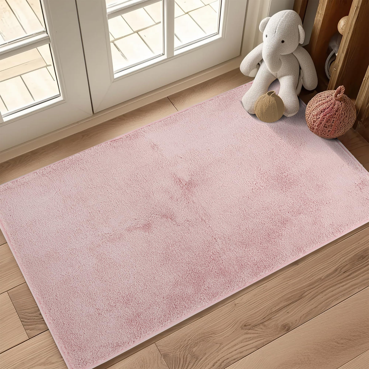 jinchan Solid Plush Area Rug 2x3 Performance Shaggy Rug Washable Area Rug Indoor Entryway Doormat Soft Rug Modern Faux Wool Rug 