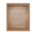 Poster Master Theodore Roosevelt Poster - Man in the Arena Print - Motivational Quote Art - Graduation Gift for Him, Her, Studen